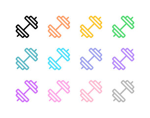 Editable dumbbell vector icon. Part of a big icon set family. Perfect for web and app interfaces, presentations, infographics, etc