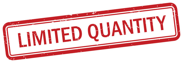 Red limited quantity rubber stamp	
