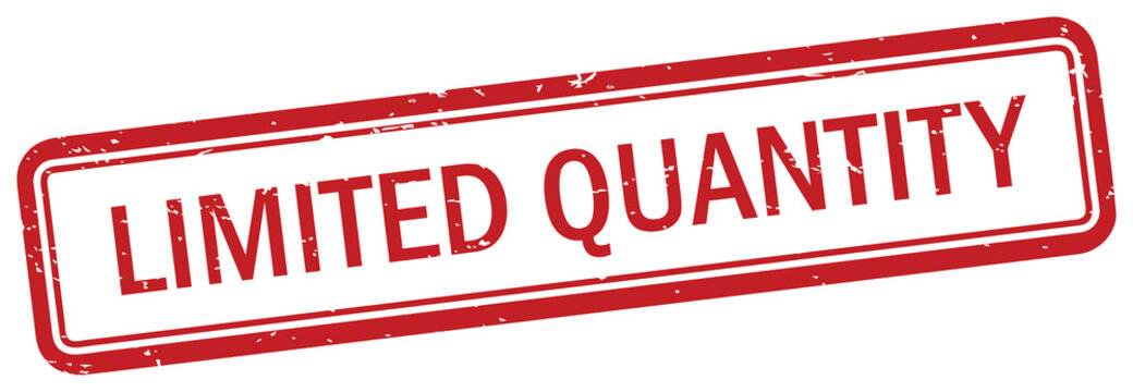 Red limited quantity rubber stamp	
