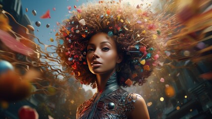 social networking services, streaming videos. The image signifies the intersection of digital content, community, and innovation.