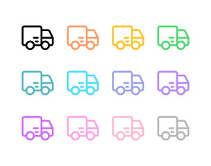 Editable delivery truck vector icon. Part of a big icon set family. Perfect for web and app interfaces, presentations, infographics, etc