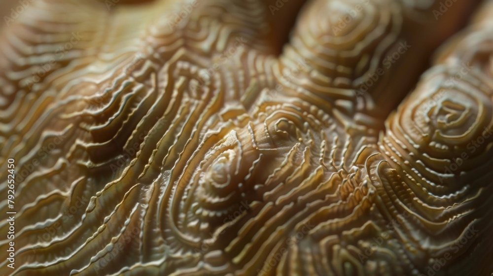 Poster tiny ridges and valleys of the skin create intricate patterns on the fingers like a unique map for e
