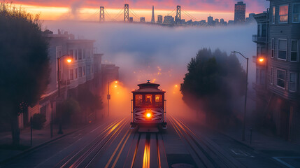 San Francisco's Magic: Cable Cars Climb, Victorians Stand Tall, Fog Paints the Bay