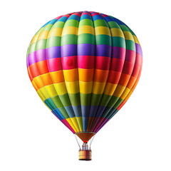 Fototapeta premium Colorful hot air balloon soaring high with clear skies