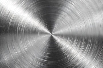 Radial, silver metal texture background illustration.