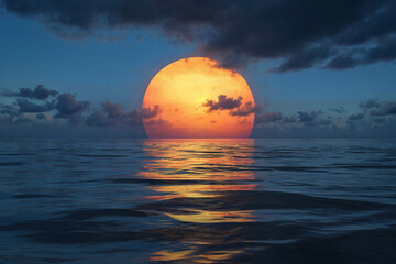 dream like ocean sunset background