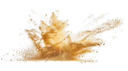 Fototapeta na wymiar Flying sand transparent background PNG