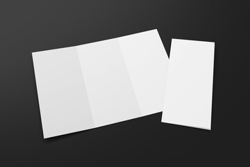 Leaflet mockup （三つ折りリーフレット）