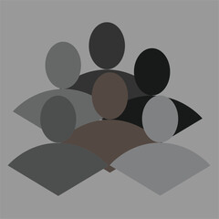 Vector icons individual people and groups,group man icon simple icon.