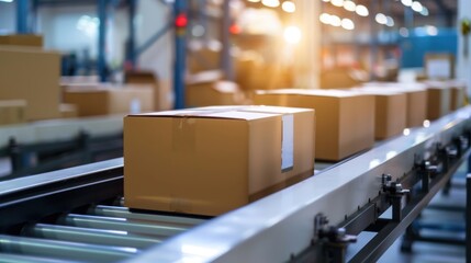 Fototapeta premium packaging production in factory