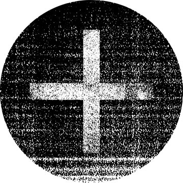 Circular cross texture with a transparent background