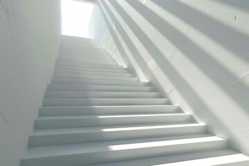 Obraz premium Stairs - Abstract minimal background. Beautiful simple AI generated image in 4K, unique.
