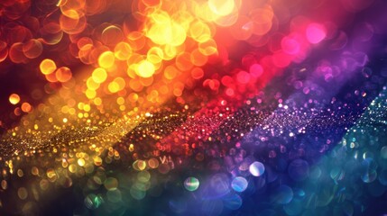Vibrant Rainbow Bokeh Lights - A Celebration of Color and Joy - Generative AI