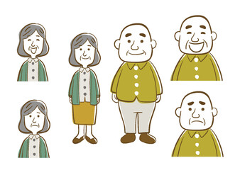 シニア全身セット（線画）