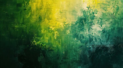 Vibrant Green and Yellow Abstract with Rich Textured Grunge - Generative AI