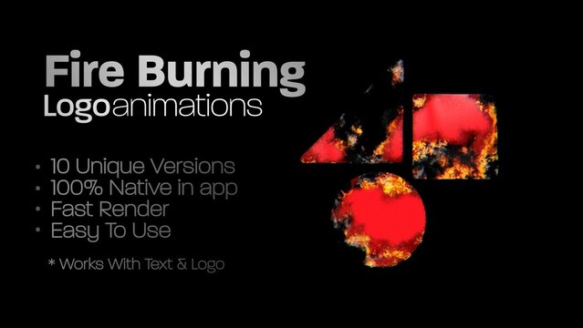 Burn Fire Logo Reveal Intro Animation 