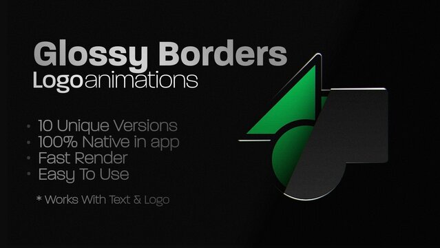 Cinematic Glossy Border Clean Logo Intro Reveal 