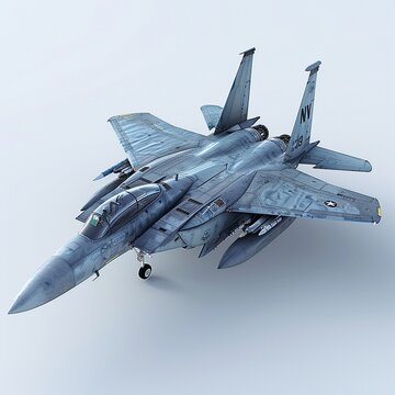 Realistic image Mcdonal Douglas F15 Eagle in tamiya style with packaging box , 3d model , FHD, 8K