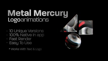 Metallic Mercury Logo Reveal Intro Animation 