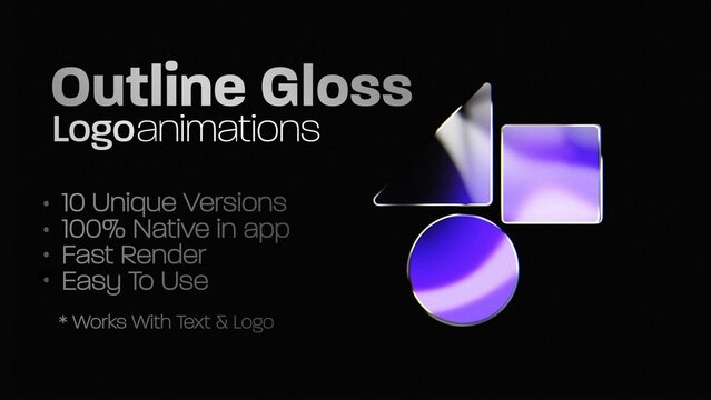 Outline Gloss Logo Reveal Intro Animation