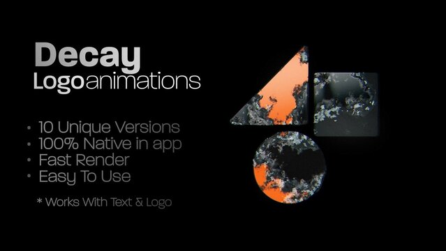 Organic Decay Logo Reveal Intro Animation 