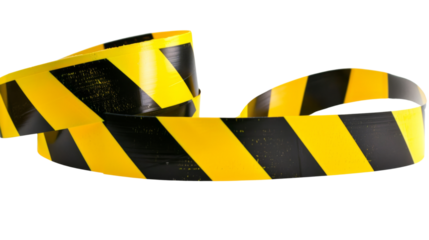Yellow and black barricade tape