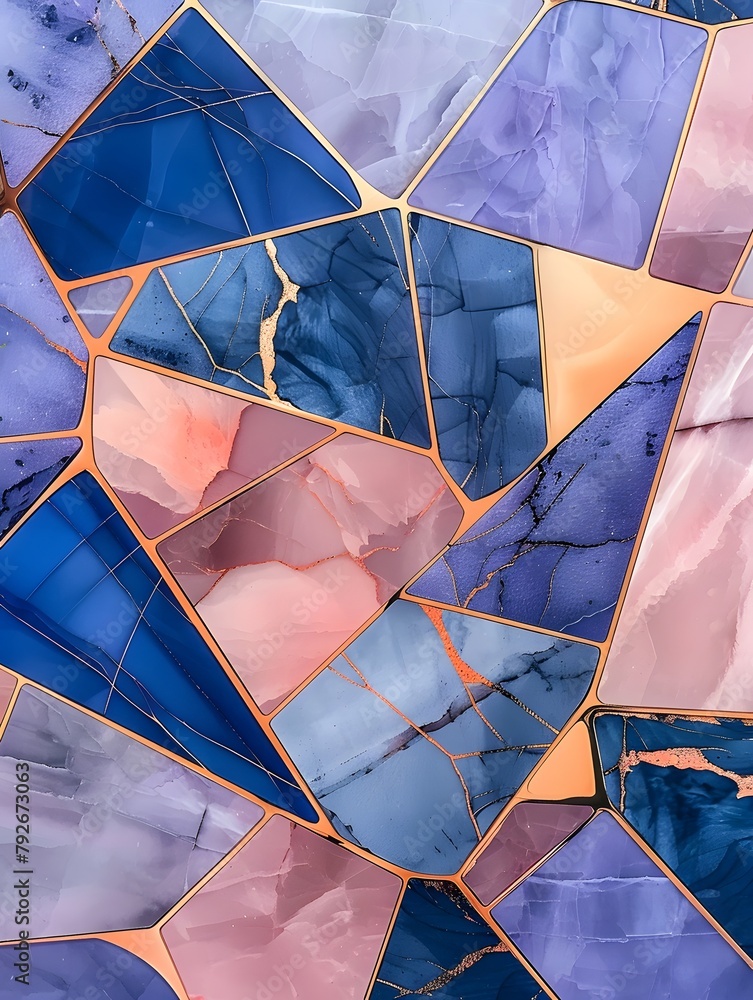 Poster abstract geometric shapes in various colors, moder backdrop, shapes look like they are overlaid on t