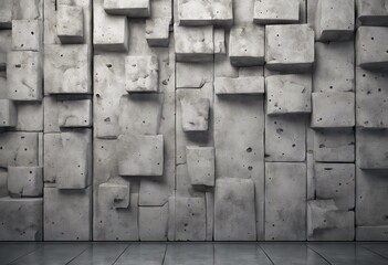 'textured built Concrete slabs realistic vector illustration monolithic detailed wall'