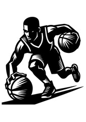 Basketball SVG, Basketball Player SVG, Sport SVG, Basketball player Silhouette, Basketball Clipart, Basketball Cricut, Basketball Logo	
