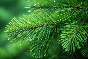 Fototapeta na wymiar close-up Green Pine leaves on natural background