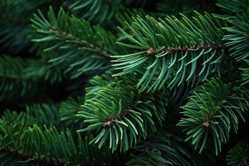 close-up Green Pine leaves on natural background - obrazy, fototapety, plakaty