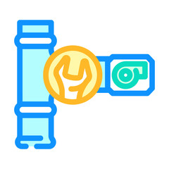 air change per hour ach color icon vector. air change per hour ach sign. isolated symbol illustration