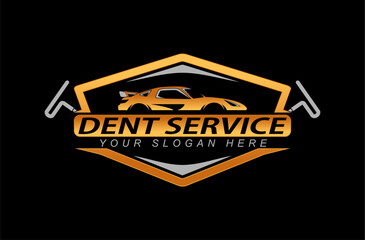 Dent pdr car automotive service logo template