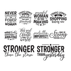 Fototapeta premium Strong Woman SVG Bundle