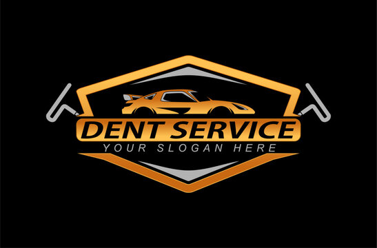 Dent pdr car automotive service logo template