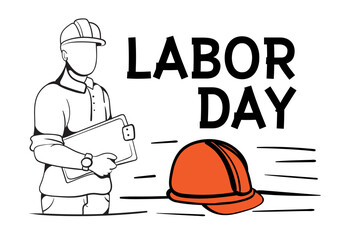 Sketch for World Labour day1 May with Grunge Background. Vector Illustration