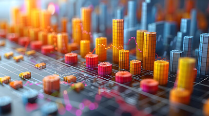 Obraz premium Data analyst working on business analytics dashboard with charts, metrics and KPIs to analyze performance and create insight reports for operations management.