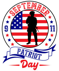 September 9 11 patriot day T-Shirt Design.