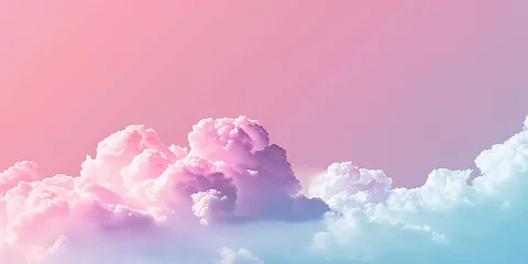 Badezimmer Foto Rückwand A pink and purple sky with fluffy clouds © BetterPhoto
