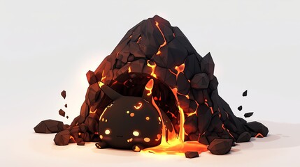 Cute magma slime character