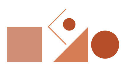 Geometric shape recolorable vector element. banner, cover, poster, flyer, brochure, greeting card, template, landing page. vector illustration