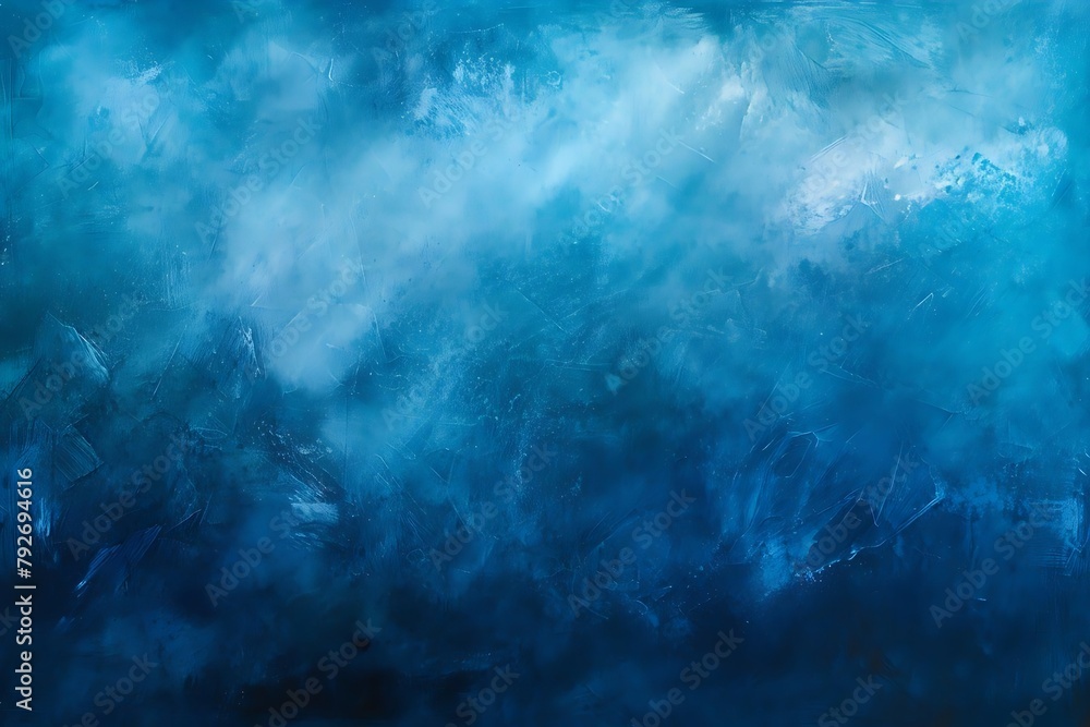 Poster an abstract textured background with a gradient ocean blue to lighter azure, grunge texture overlay