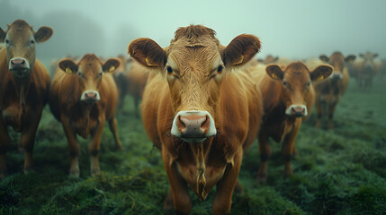 Fototapeta premium cow and calf