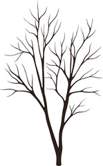 Tree silhouette for the landscape design. Entourage design. Vector illustration.