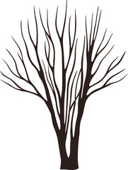 Tree silhouette for the landscape design. Entourage design. Vector illustration.