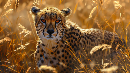 leopard in grass field