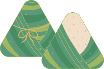 Traditional Zongzi Dumpling Food, Dragon Boat Festival Illustration Graphic Element