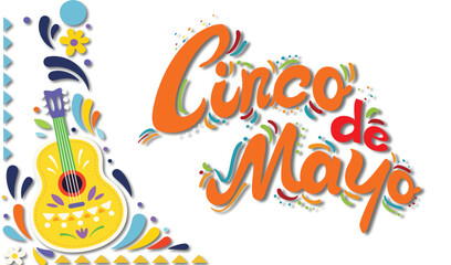 Illustration Cinco De Mayo celebration post vector typography poster, banner, template and for scial media posts