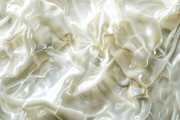Pearlescent white alcohol ink ripples with a marble effect, in ultra HD detail