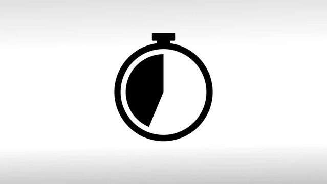 Stopwatch animation icon. Animated key icons with optional luma matte. Includes Alpha Luma Matte. 4k video.Circle.alpha channel.